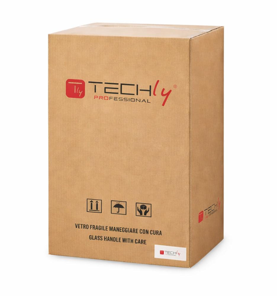 Techly Professional 026548 Armadio Rack 19" 600x600 27U per Audio Video Nero Nero