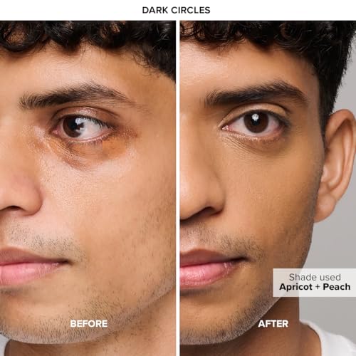 Image of SIMPLYNAM Hydrafit - Full Coverage Color Corrector | Neutralizes Dark Circles, Pigmentation, Redness & Acne Scars | Lightweight, Buildable, Crease-Resistant Formula with Hyaluronic Acid, Rosehip & Marula Oil | Peach