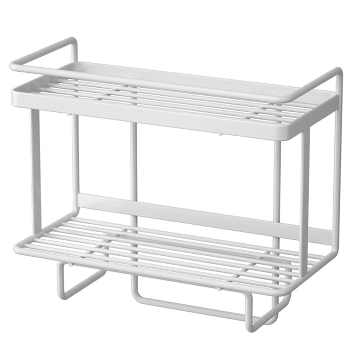 Support de rangement en métal blanc haut de gamme pour derrière le réservoir des toilettes