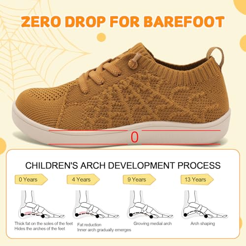 Image of JOINFREE Toddler Shoes Girls Boys Wide Barefoot Shoes Minimalist Walking Sneakers Zero Drop Slip on Tennis Shoe Breathable Naturally Flexible