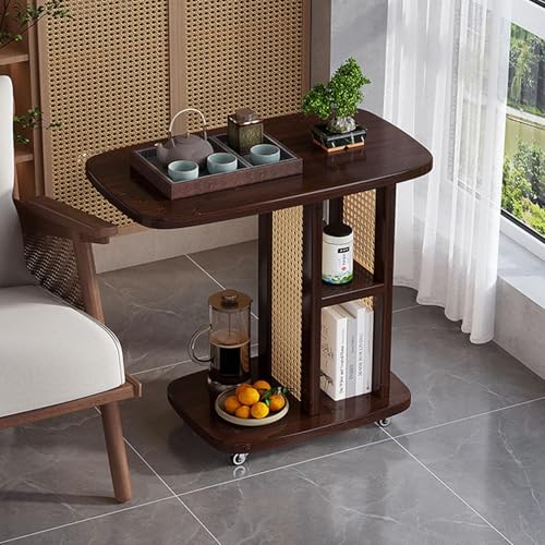 Table d'appoint roulante CSd à étagère de rangement et design mobile