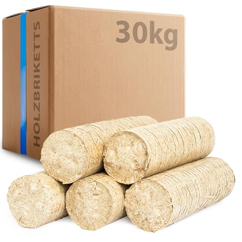 30kg Briketts aus Nadel Holz - Hoher Brennwert, CO2-neutral, hohe...