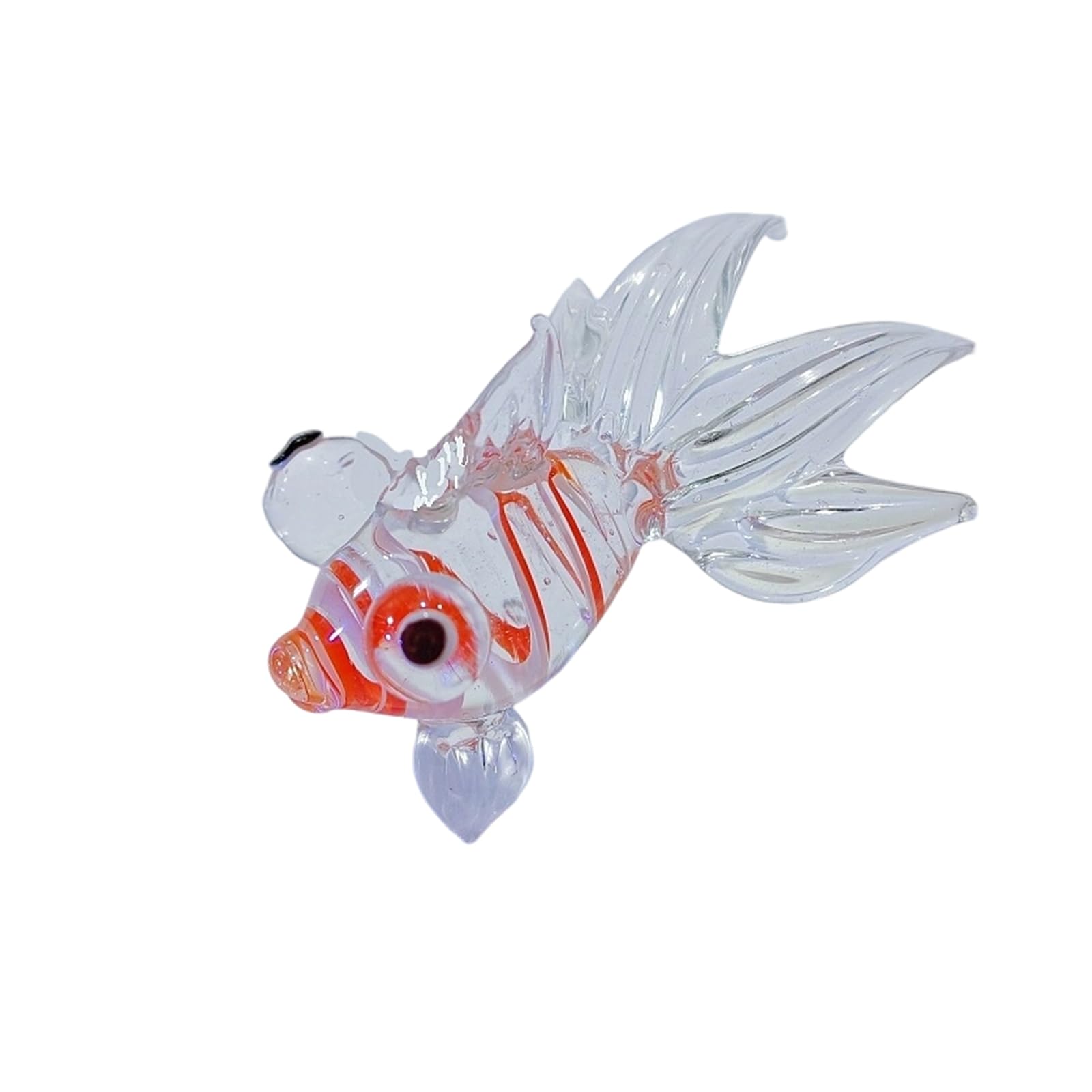 Zbiianxer C Glass Olorful Fish Miniature Decoration Enhancing Home Ultural Art Piece For Living Room Desktop Display Hinese Gift