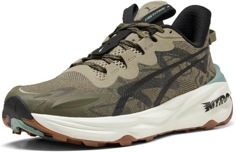 PUMA Mens Fast Trac Nitro 3 Trail Trail Running Sneakers Shoes - Green