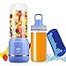 Smoothie Mix & Go, CORESLUX 2-in-1 Mini Standmixer Smoothie Maker, Elektrischer Entsafter für Smoothie, Shakes, Eis und Tiefkühlfrüchte, Babynahrung, mit 2x400ml BPA Freie Flasche