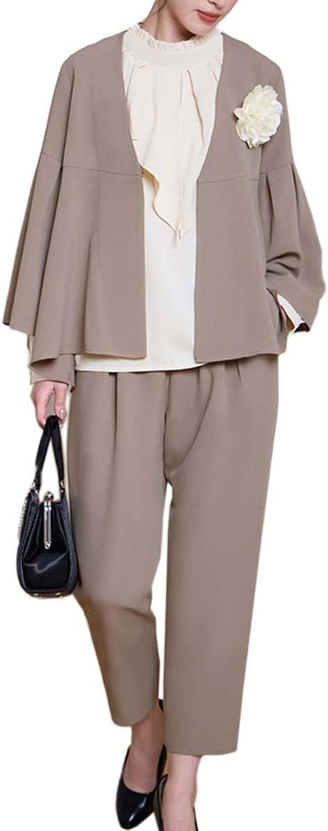 ぴぴぴぴぴー✨プラステ トリアセブレンドカラーレスパンツスーツ PLST