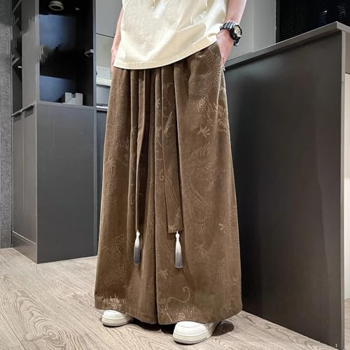 Autumn Corduroy Pants Men Casual Loose Wide Leg Trousers Male Loose Vintage Harajuku Jogger Sweatpants2