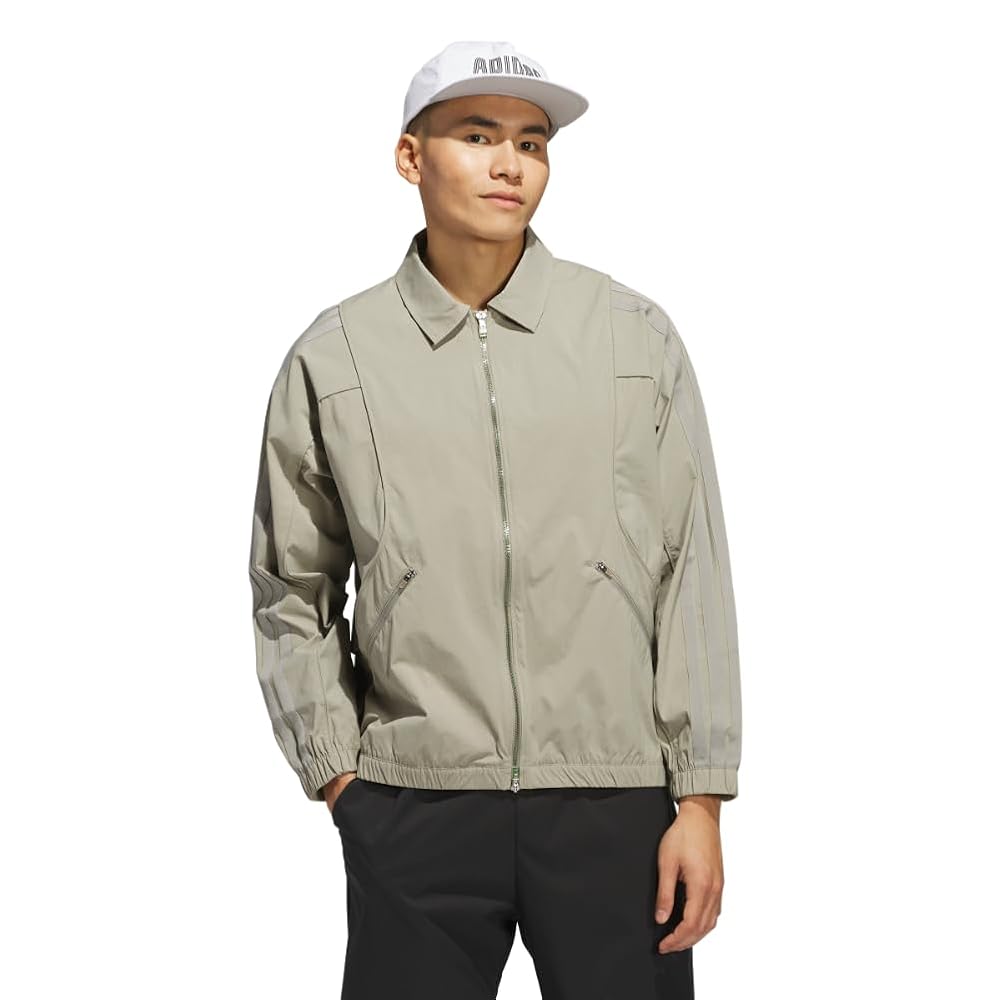 adidas Men's Beyond Full-Zip Jacket, Putty Beige, Small at