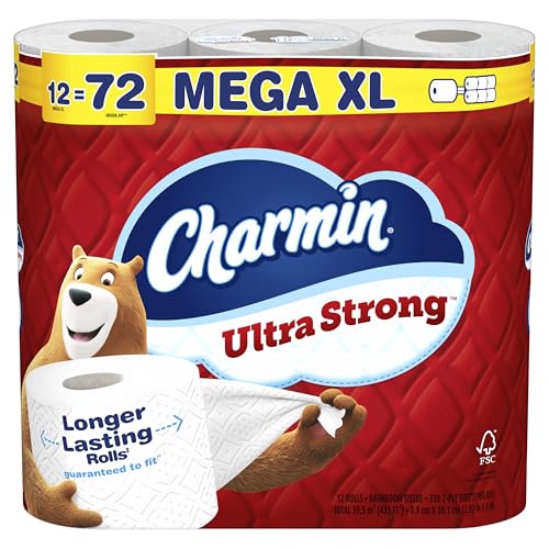 Image of Charmin Ultra Strong Toilet Paper 12 Mega XL Rolls, 330 Sheets Per Roll