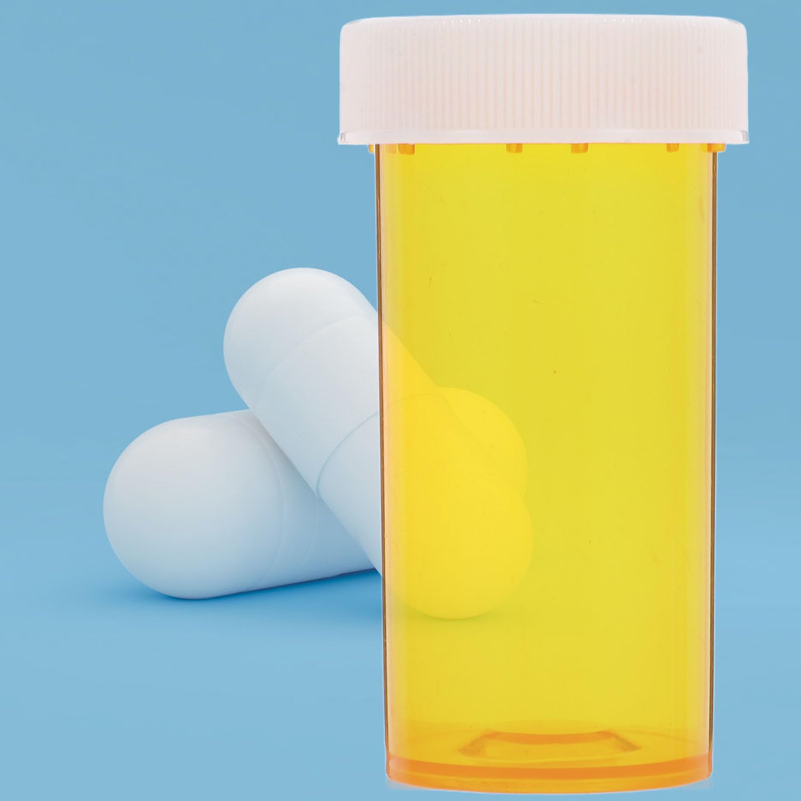 Set 25 Flaconi per Medicinali Portatili 8 Drams Contenitori Protettivi in Pp Organizer da Viaggio per Pillole e Integratori