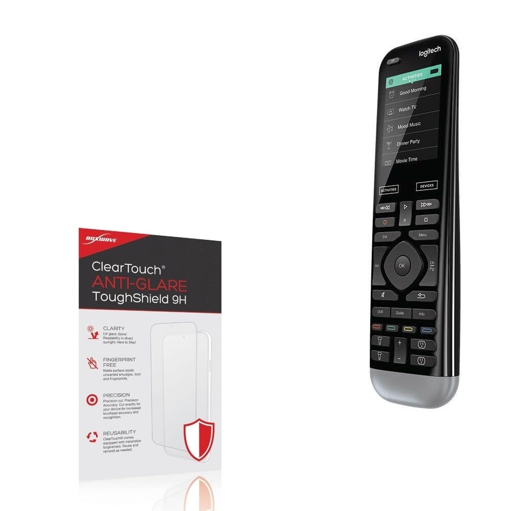 BoxWave Screen Protector Compatible With Logitech Harmony Pro 2400 - ClearTouch Anti-Glare ToughShield 9H (2-Pack), Anti-Glare 9H Tough Flexible Film Screen Protector
