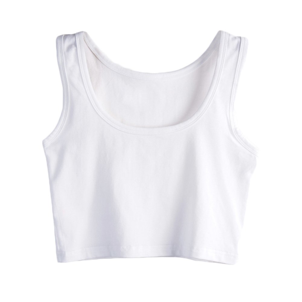 SUNDAY ROSE Women Crop Tank Top Cotton Camisole Vest Gym Yoga Sleeveless Tops