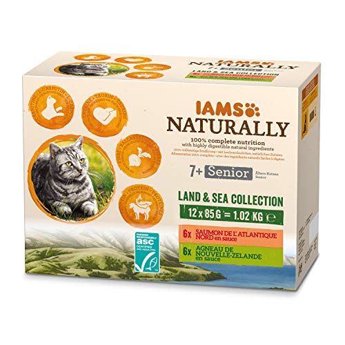 IAMS Naturally Nourriture Humide Chat Senior 12 sachets 85g