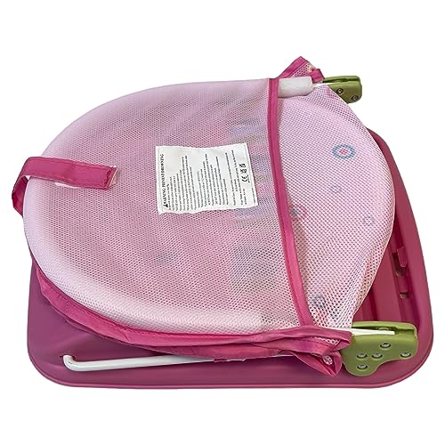 Image of Just4baby Foldable & Adjustable Home & Travel Baby Bather Bath Seat UK Seller (Pink Bather 284)