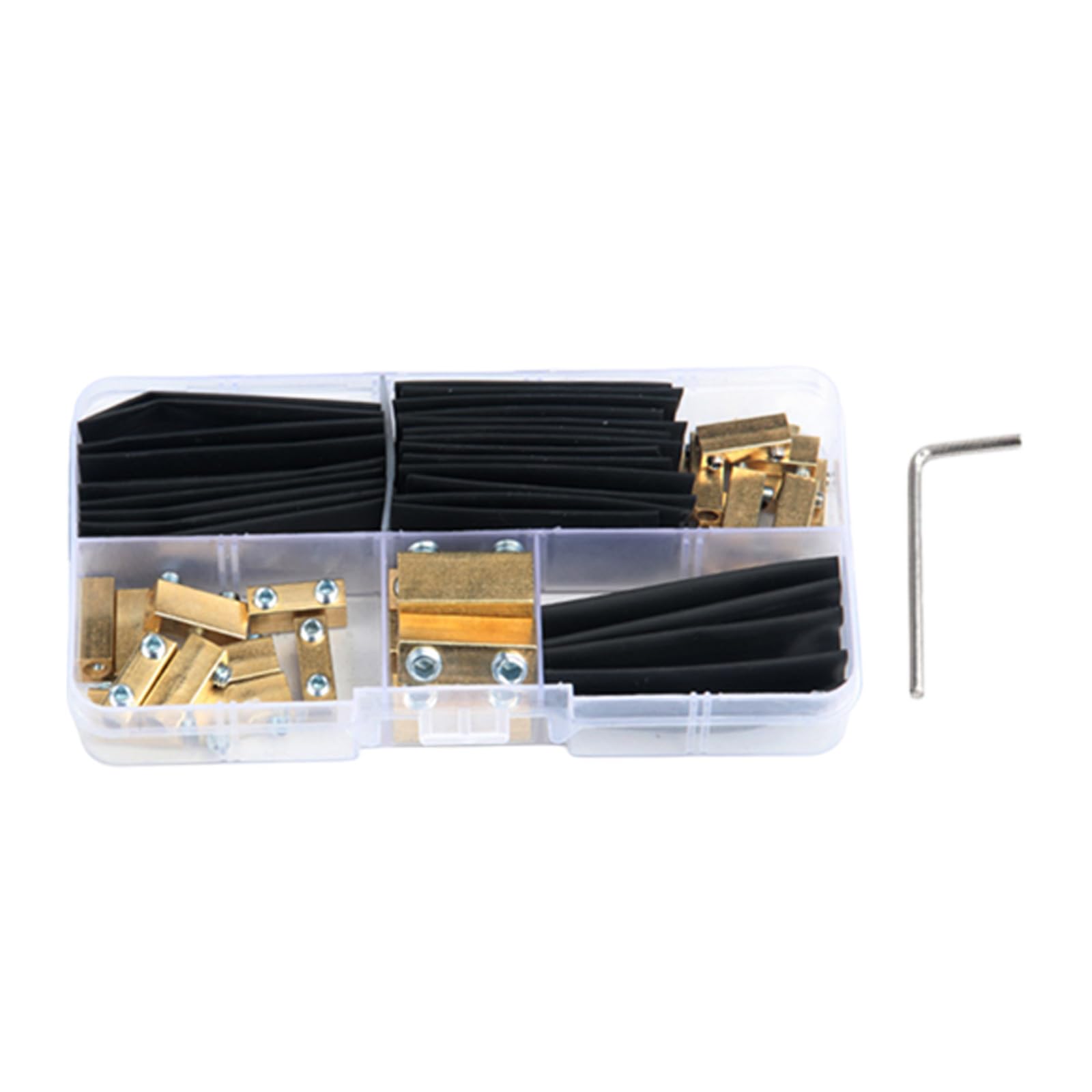 CUNZJIA Brass Terminals Block with Heat Shrink Tubing High Current Highly Power Splitter Wiring Connector for Electrical Connect