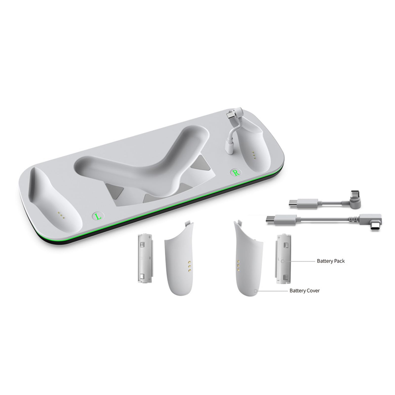 Base di ricarica per cuffie 3S e controller touch con indicatori LED Supporto di ricarica