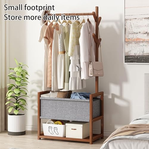 Étagère à vêtements en bambou pour optimiser les petits espaces - 6