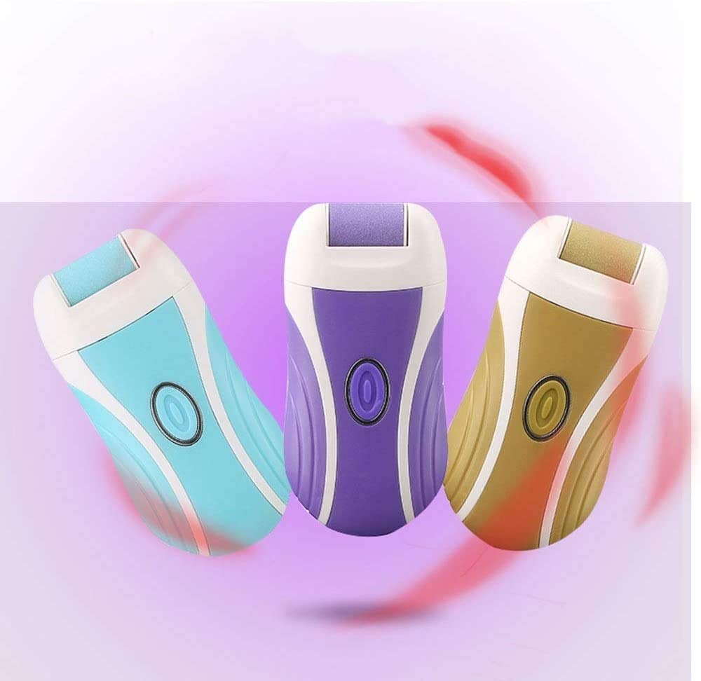 Piedi Callus Remover Electric Foot File Dead Skin Pedicure Tool Electronic Wet & Dry Vuoto Scrubber, USB Ricaricabile, Blu (Color : Beige)