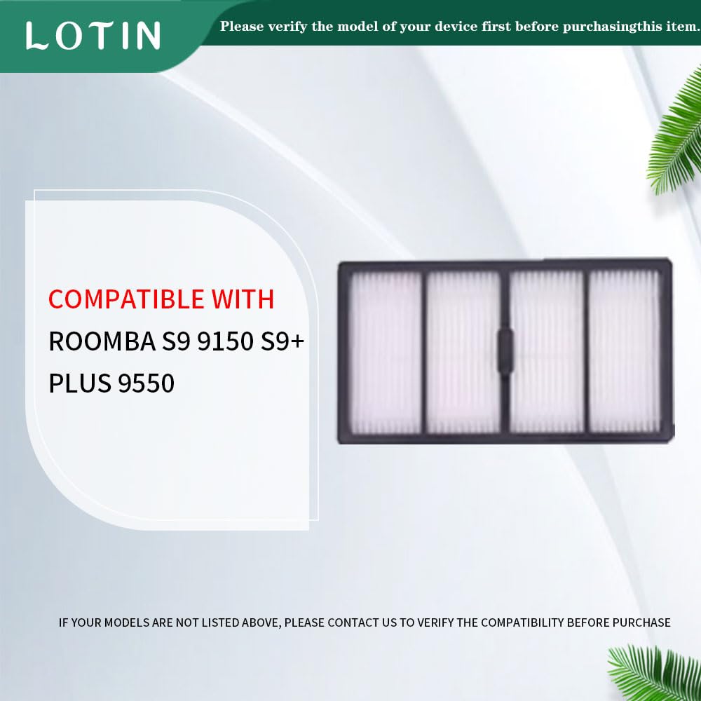 LOTIN Replacement Filter Compatible with Roomba S Series s9(9550) s9+ s9 Plus(9550) Robot Vacuums, 10 Packs Filters Accessories