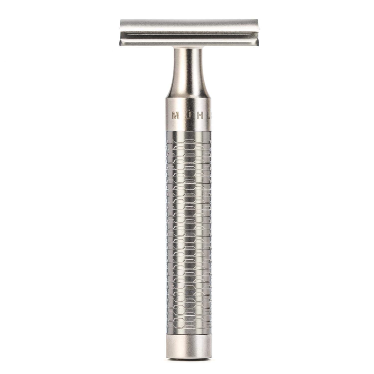 ROCCA R94 Double Edge Safety Razor (Closed Comb) | Pure Matt Stainless Steel |Perfect for Everyday Use | Barbershop Quality Close Smooth Shave | Luxury Razor for Men