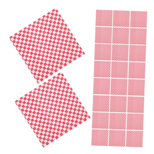 Cabilock 100Pcs Greaseproof Food Wrapping Paper Liners for Burgers Sandwiches Onigiri Baked Goods Non Stick Water Resistant for Fast Food Picnic Use Checkered