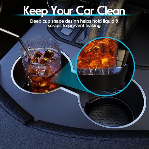 Image of Amooca 4-Pack Car Cup Coaster Silicone Spill-Proof Cup Holder Inserts