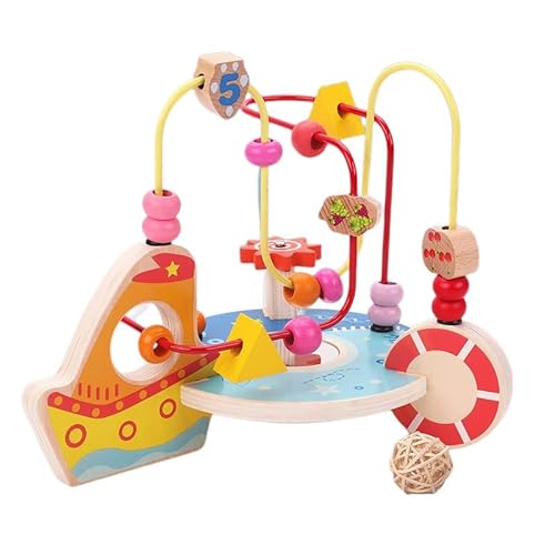 ビーズ玩具 ビーズコースター ルーピング 知育玩具 ルーピング チャンピオン 木のおもちゃ 1歳 2歳 3歳 男の子 女の子 つながるビーズ ビーズおもちゃ 赤ちゃんおもちゃ 積み木 早期右脳開発 算数 動物 木製 知育玩具 多機能 キッズ カラフル プレ