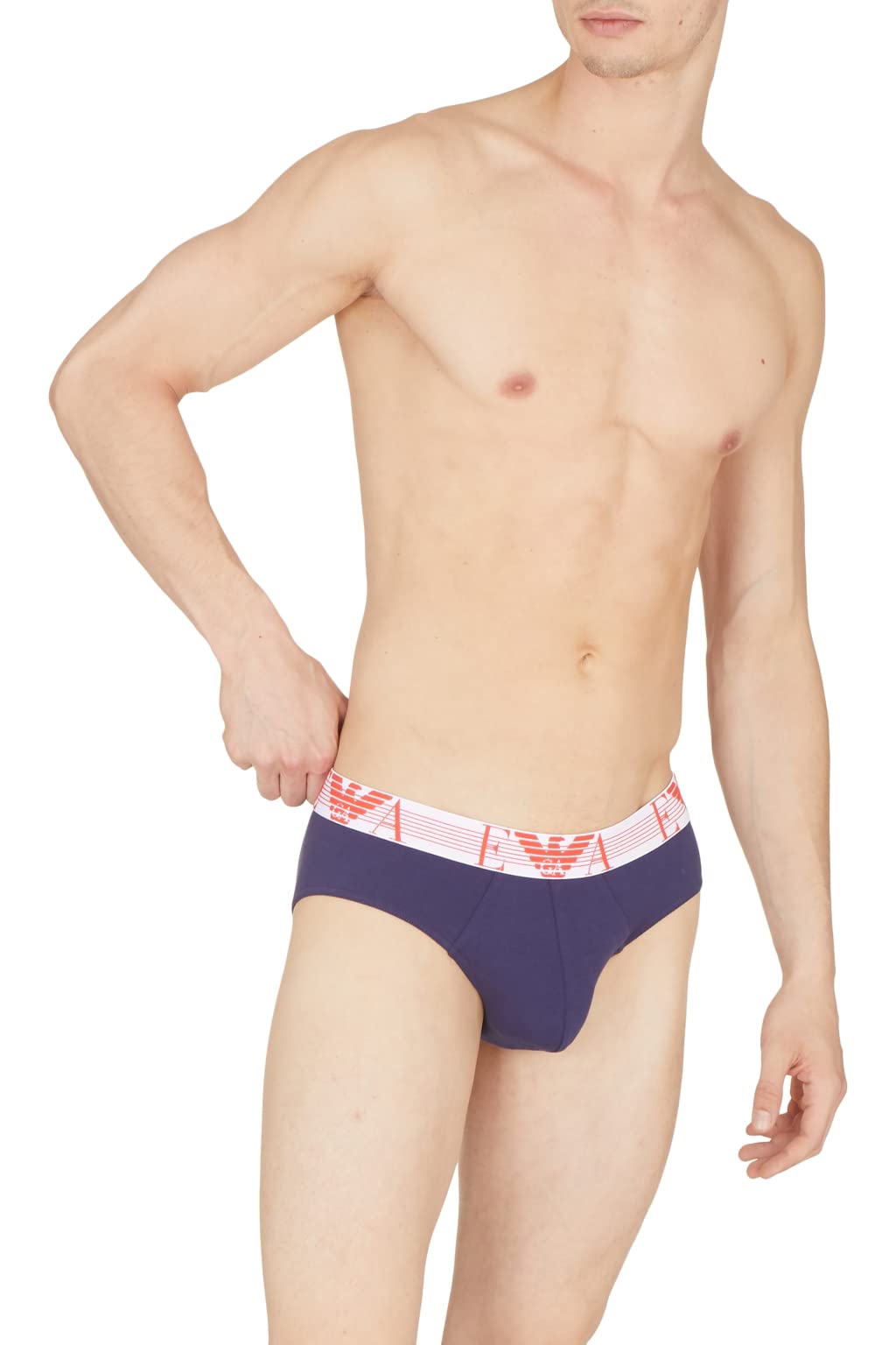 Emporio ArmaniMen's Emporio Armani Men's Textured Monogram Logo Band Briefs