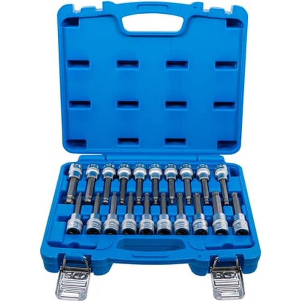 Set di boccole con punte da 12,5 mm (1/2) - L. 800 mm, Poligono Femmina XZN - Per VAG, 3 pezzi - Precisione e Robus - D-Work