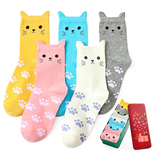 Product Image of the Jeasona Women's Cute Socks Cat Gifts for Women Wife Girlfriend Mom Daughter