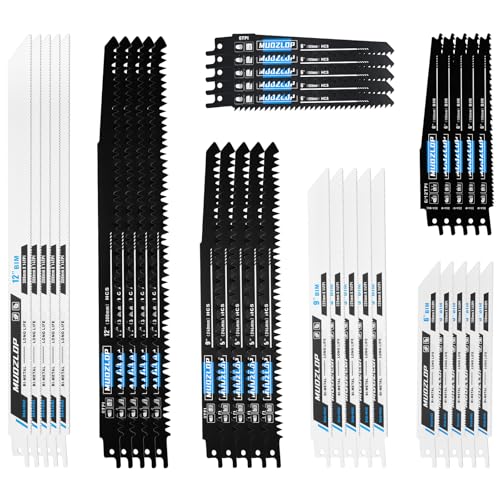 Image of 35 Pack Reciprocating Saw Blades Set, High Carbon Saw Blades,Metal and Woodcutting Saw Blades with Organizer Case (35, 5 TPI /6 TPI /6-12TPI /14 TPI)