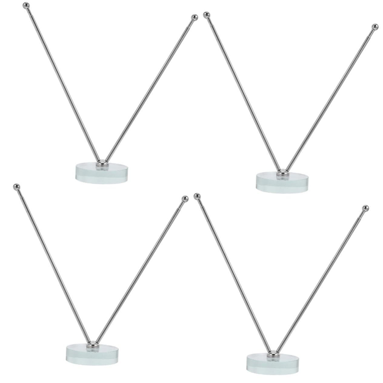 4 Pièces mât de drapeau de bureau porte-drapeau de bureau base de de support de support de mât de table pied de universel base de stable cristal