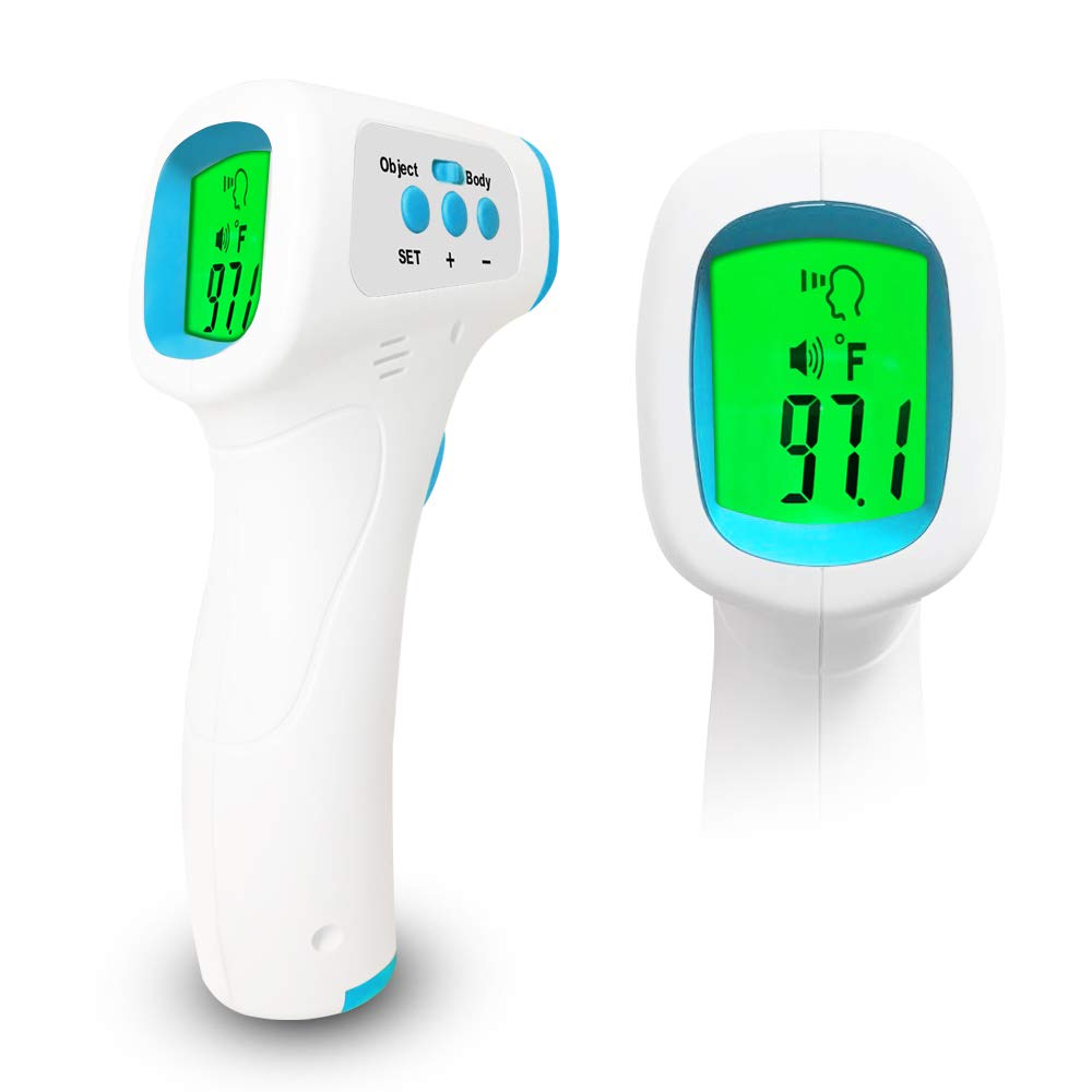 Thermometer for Adults Digital Forehead Thermometers Adult Non-Contact Infrared Forehead Thermometer with LCD Display No Touch Accurate Instant Readings Kids Baby