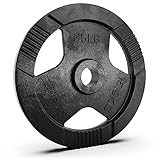 Synergee Cast Iron Weight Plates with 2” Opening for Bodybuilding, Olympic & Power lifting workouts. Metal Weight Plates 35lb Single
