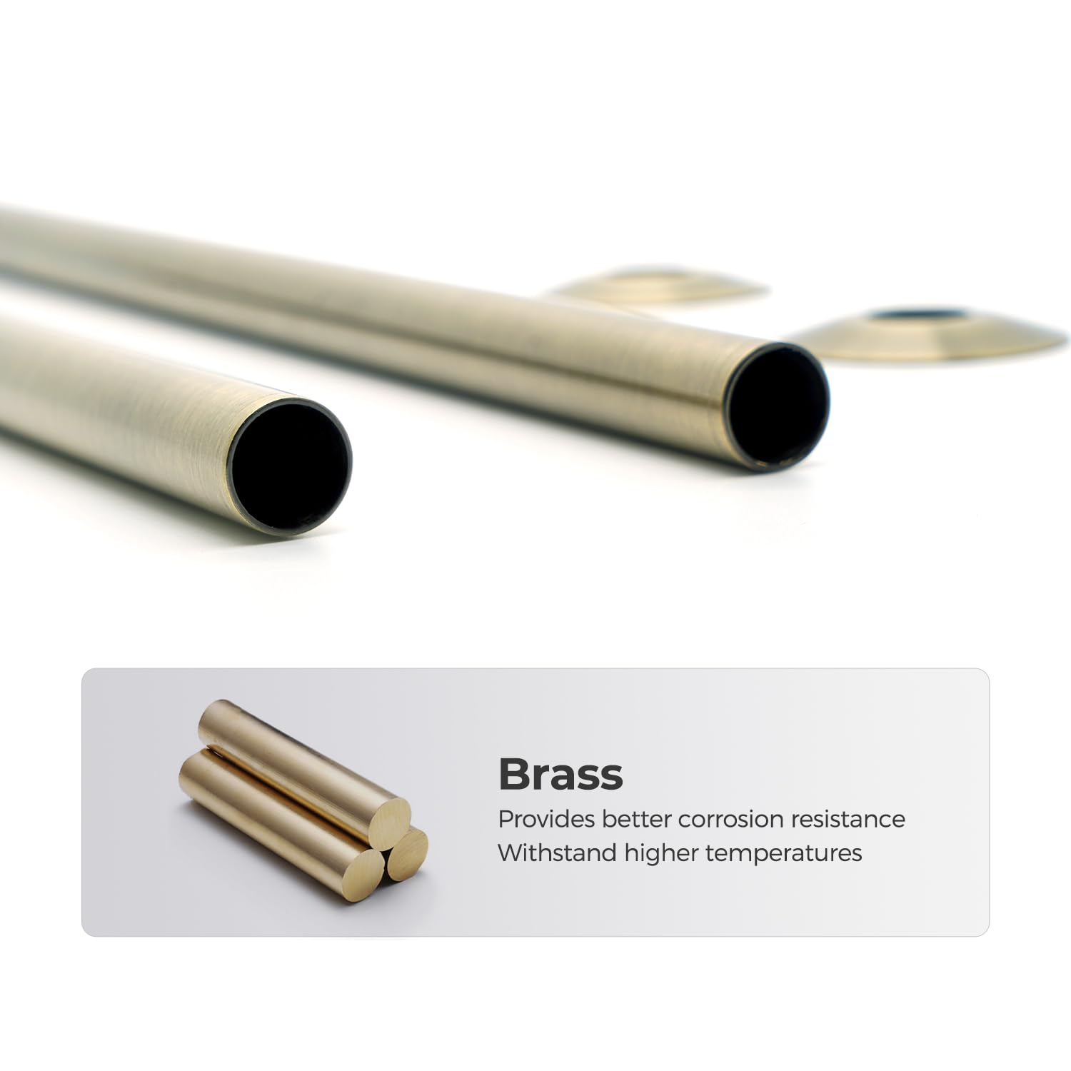 VANCOCO 2Pcs 300mm×18mm Radiator Pipe Sleeves, Antique Brass Radiator Collars Cover Pair Radiator Pipe Covers - Image 2