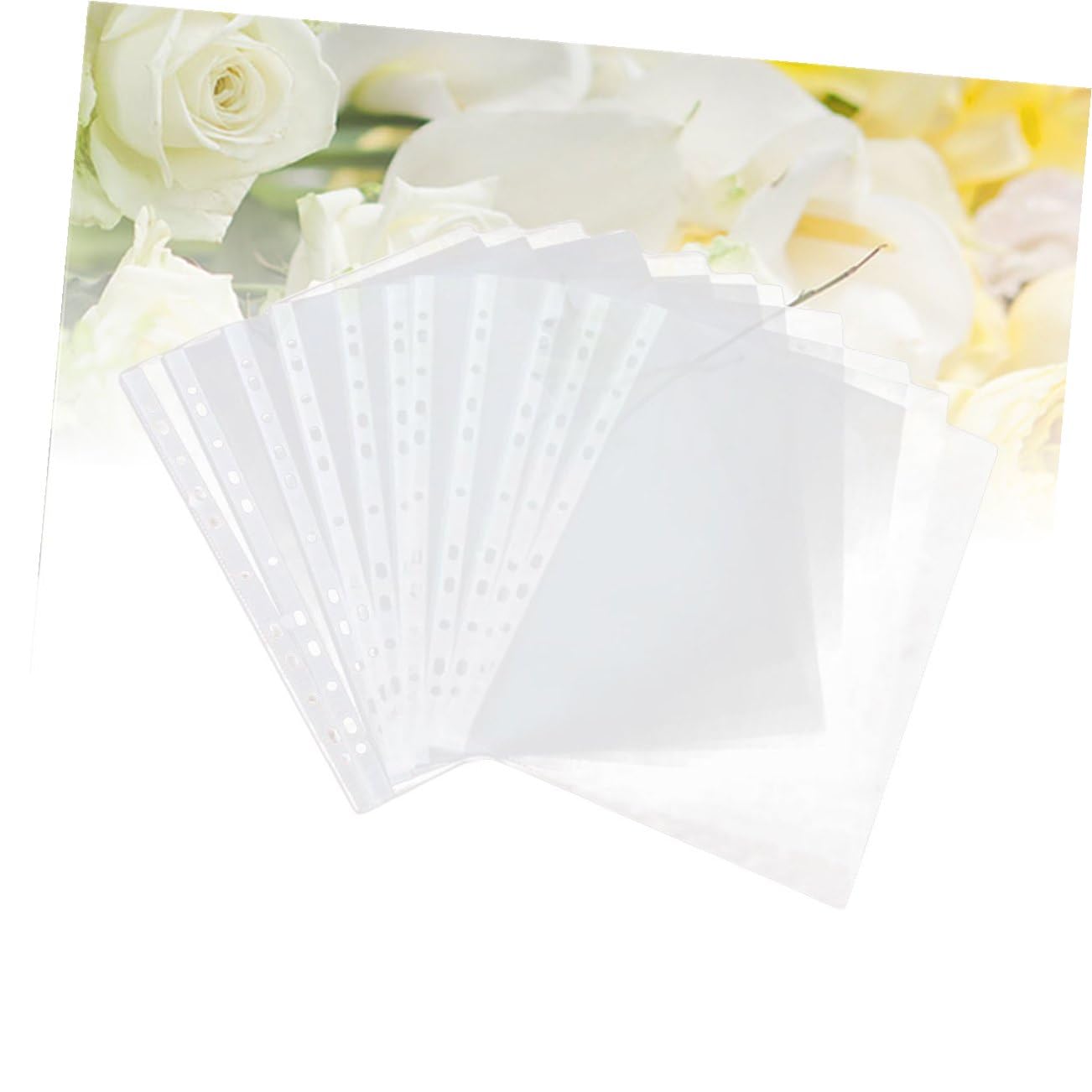 Buste Trasparenti A4 11 Fori Pvc 100 Pezzi per Raccoglitore