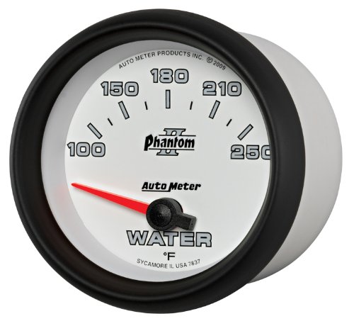 Auto Meter 7837 Phantom Ii 2-5/8" 100-250 Degree F Short Sweep Electric Water Temperature Gauge #TOP1