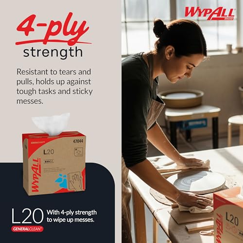 Image of WypAll GeneralClean L20 Medium Cleaning Towels, 10 x 88 Sheets (47044)