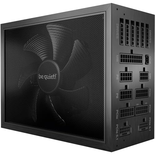 be quiet! Dark Power Pro 13 1300W, ATX 3.0, 80 Plus Titanium, Digital-Steuerung, nahe unhörbarer Silent Wings Lüfter, für PCIe 5.0 und PCIe 6+2 Grafikkarten, 2X 12VHPWR Kabel enthalten, BN331