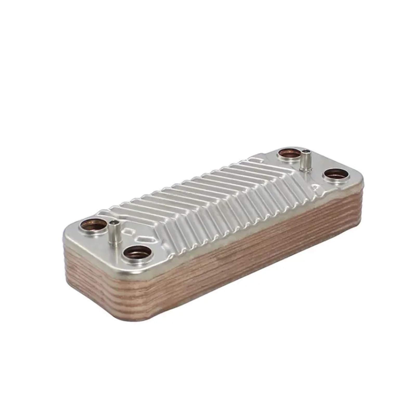 Domojt One Color Plate Heat Exchanger 12 Plate Heat Exchanger Chiller Cooler 304 Stainless Steel For Counterflow Chiller Water Heating
