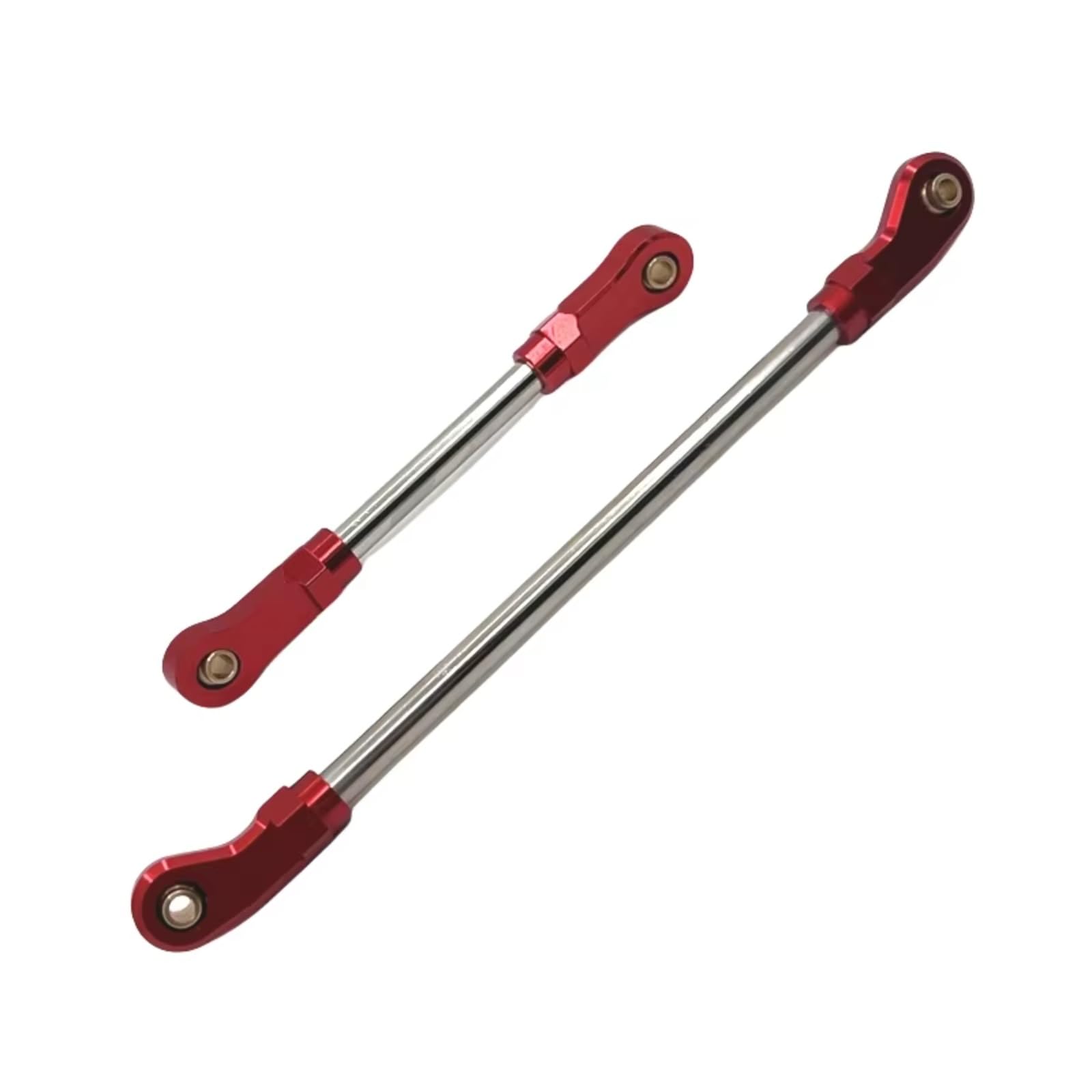 Rc Special Connecting Rod for WLtoys 104006 104010 104020 104026 2Pcs Metal Front Axle Steering Servo Rod for Fit Remote Control Car Accessories Parts Replacement Use(Red)