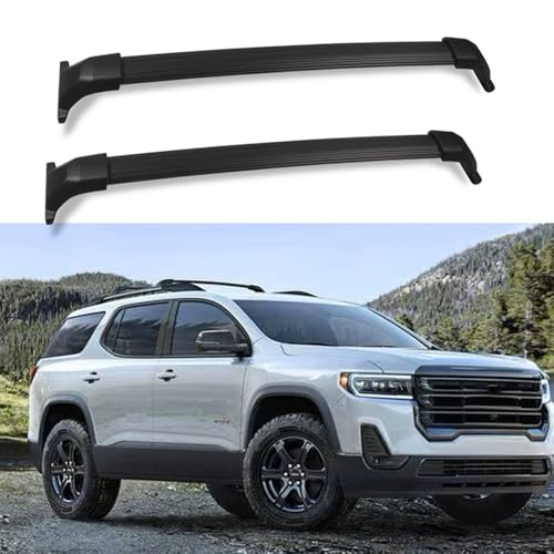 FTAPACCE 2PCS Aluminum Crossbar Cross Bars Fits for GMC Acadia 2018-2023 Luggage Carrier Roof Rail Rack Lockable