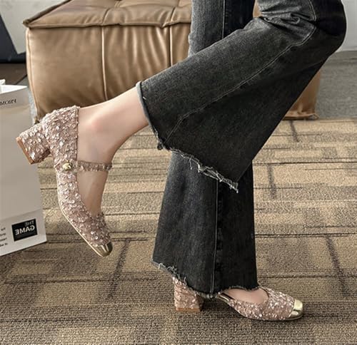 Womens Sequins Glitter Slingback Heels,Closed2