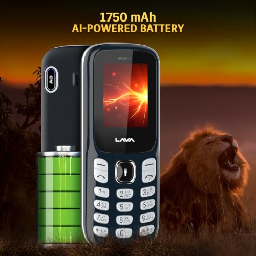 Image of Lava A3 King 2026 Dual Sim Keypad Mobile Phone | 1750mAh Big Battery | 1.8 inch Large Display | 7 Languages Read & Write Support | Vibration Alert (Blue)