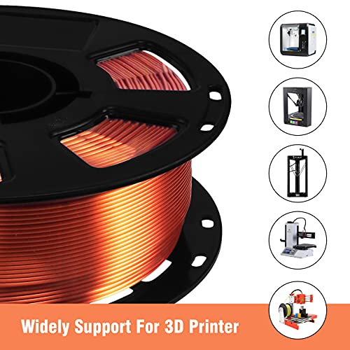 Image of Silk Shiny Metallic Copper PLA Filament, 1kg 2.2lbs 1.75mm 3D Printing Material, Widely Support for FDM 3D Printer, Easy to 3D Print by BBLIFE