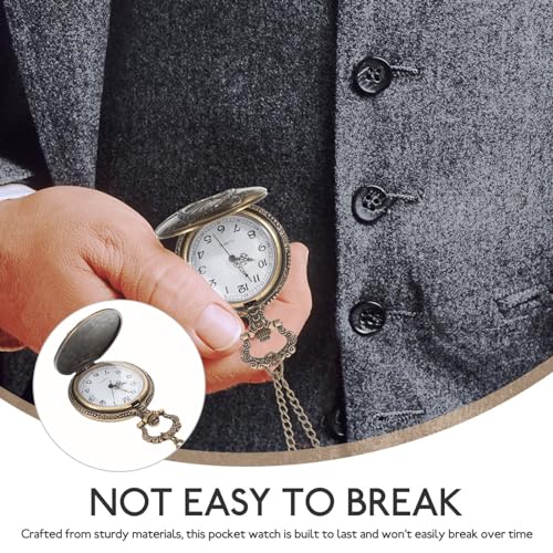 CALLARON Relógio De Bolso Vintage Escala De Algarismos Arábicos Pequeno Relógio De Bolso De Quartzo