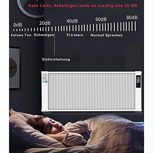 Elektrische Verwarming Verwarmingsconvector Draagbare Koolstofvezelverwarmer Elektrische Verwarming Elektrische Radiator Slaapkamer Woonkamer Wintercadeau Ventilatorkachel,2200W-White - Afbeelding 4