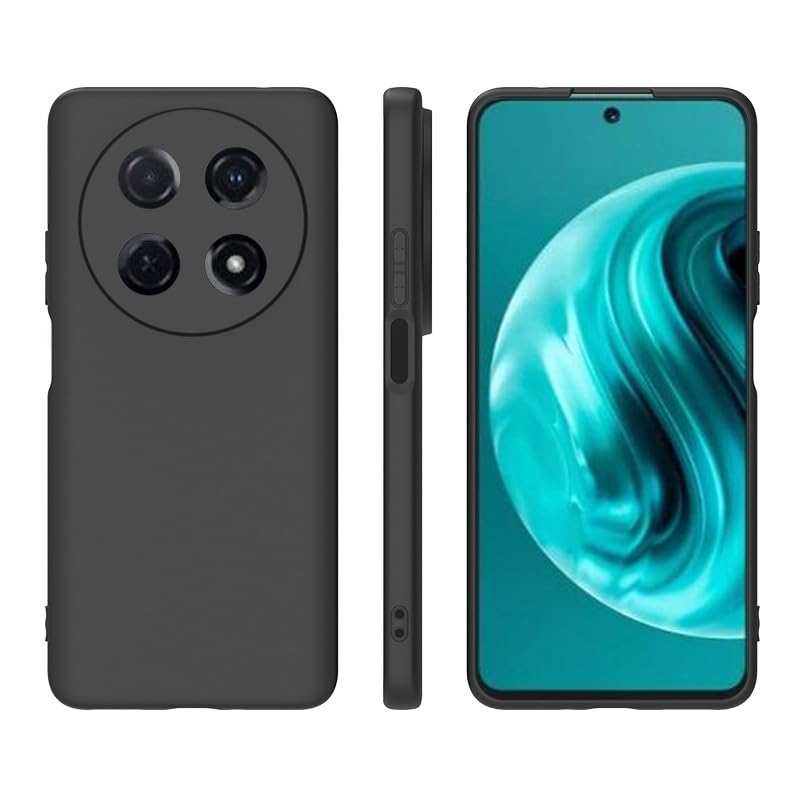 QWYJ Funda for Huawei Nova 13i y Nova 12i Funda Protectora de TPU Suave Ultrafina Matte Minimalista for Huawei Nova 12i y Nova 13i Case Liso(Negro)