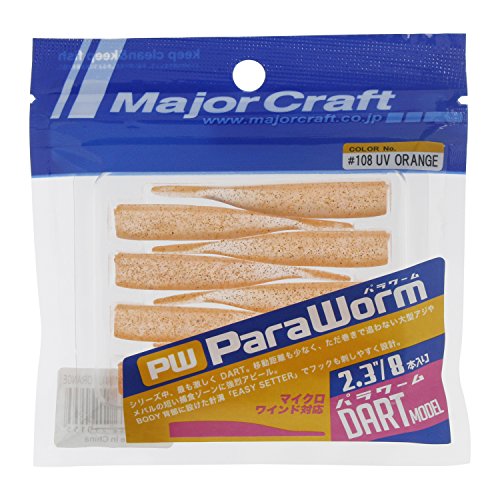 メジャークラフト ワーム パラワーム-DART2.3 PW-DART2.3#108ケイムラオレンジ 2枚目