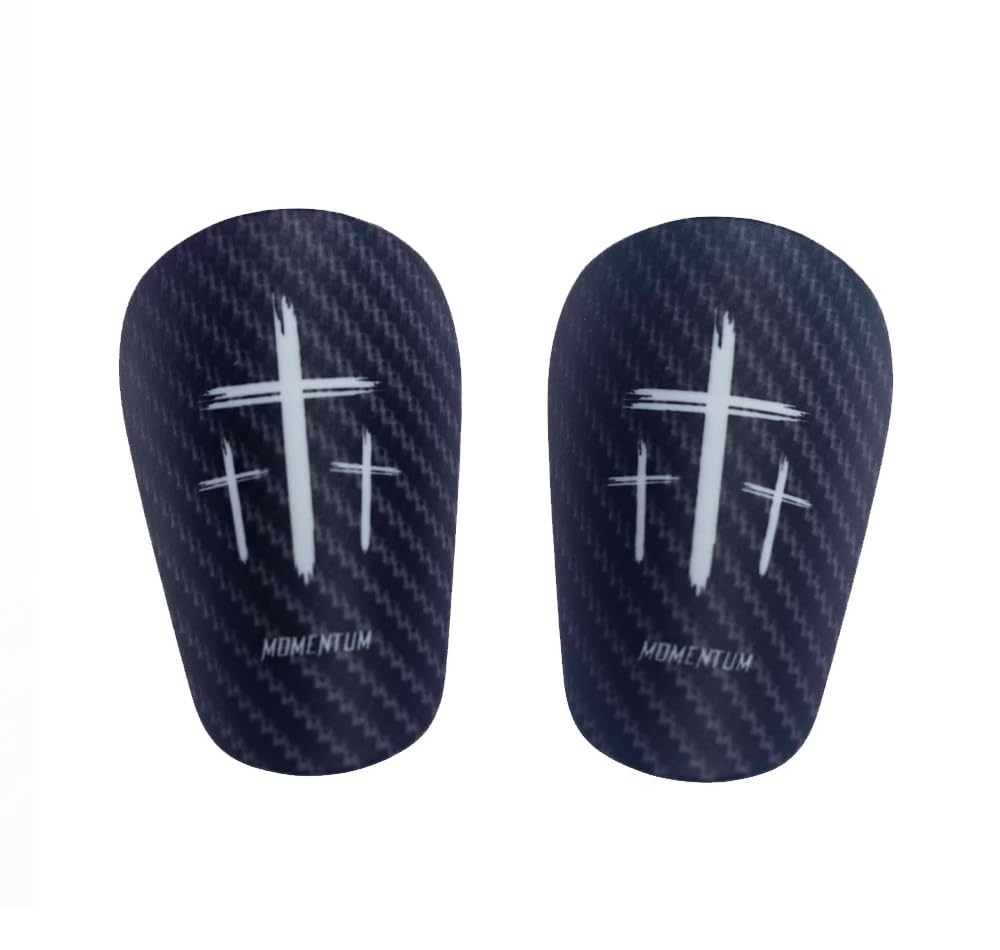 Cross Mini ShinGuards, MiniGuards for Soccer Players, Tiny Shin Pads for Boys, Girls, Men, and Women. Miniature Shin Guards 4x3 in Football Jesus